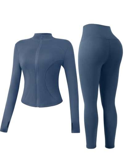 Ribbed Exercise Scoop Neck